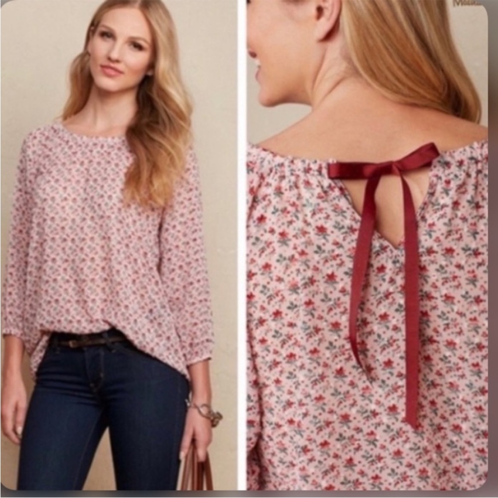 Matilda Jane Chelsea Pink Micro Floral Blouse - Picture 1 of 10